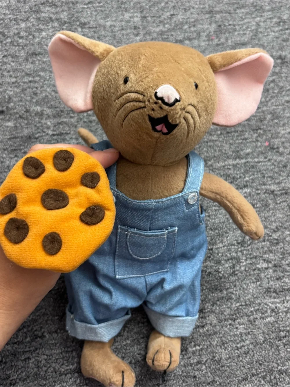 Kohls cares If you give a mouse a cookie plush stuffed animal denim overalls
